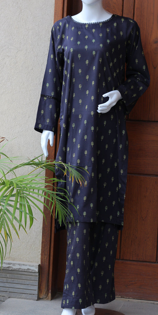 Stitched - 2 Piece Printed Lawn (Shirt + Trouser)