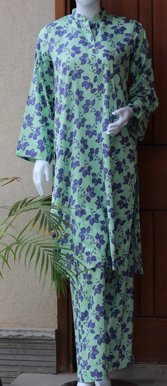 Stitched - 2 Piece Printed Lawn (Shirt + Trouser)